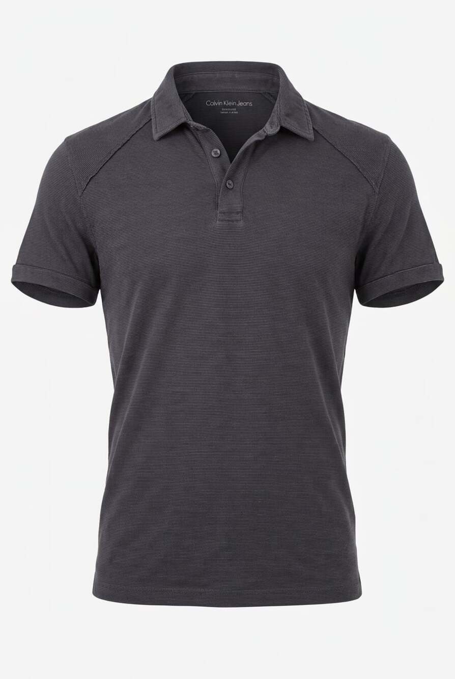 Calvin Klein Jeans Men's Textured Short Sleeve Polo Shirt
